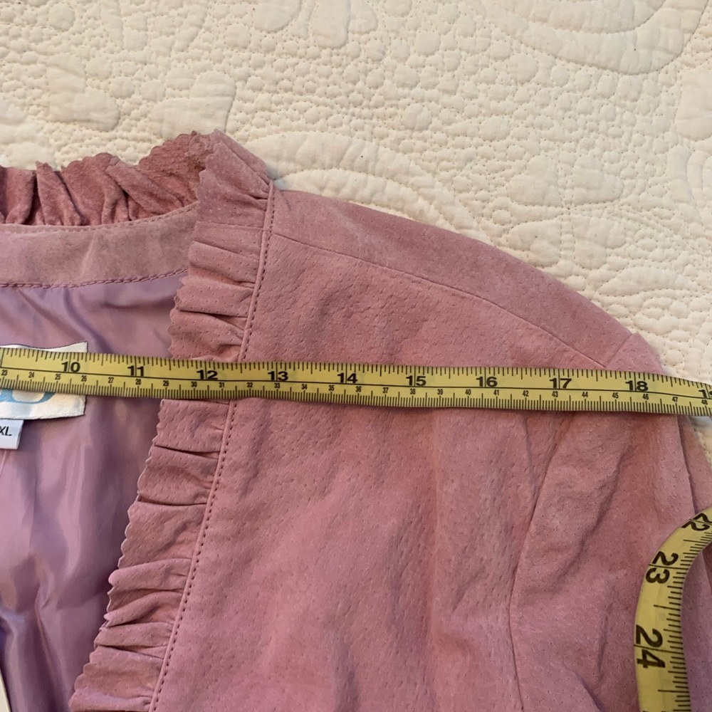 NWT / Alice Blue / XXL / Genuine Leather (Suede) / Cropped Jacket - Picture 8 of 12